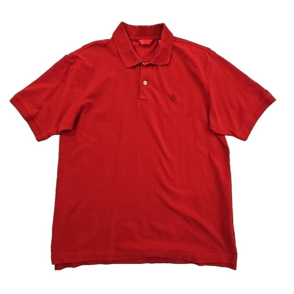 Izod‎ Men's Polo Golf Tennis Shirt Size Large Deep Red Short Sleeve EUC LN